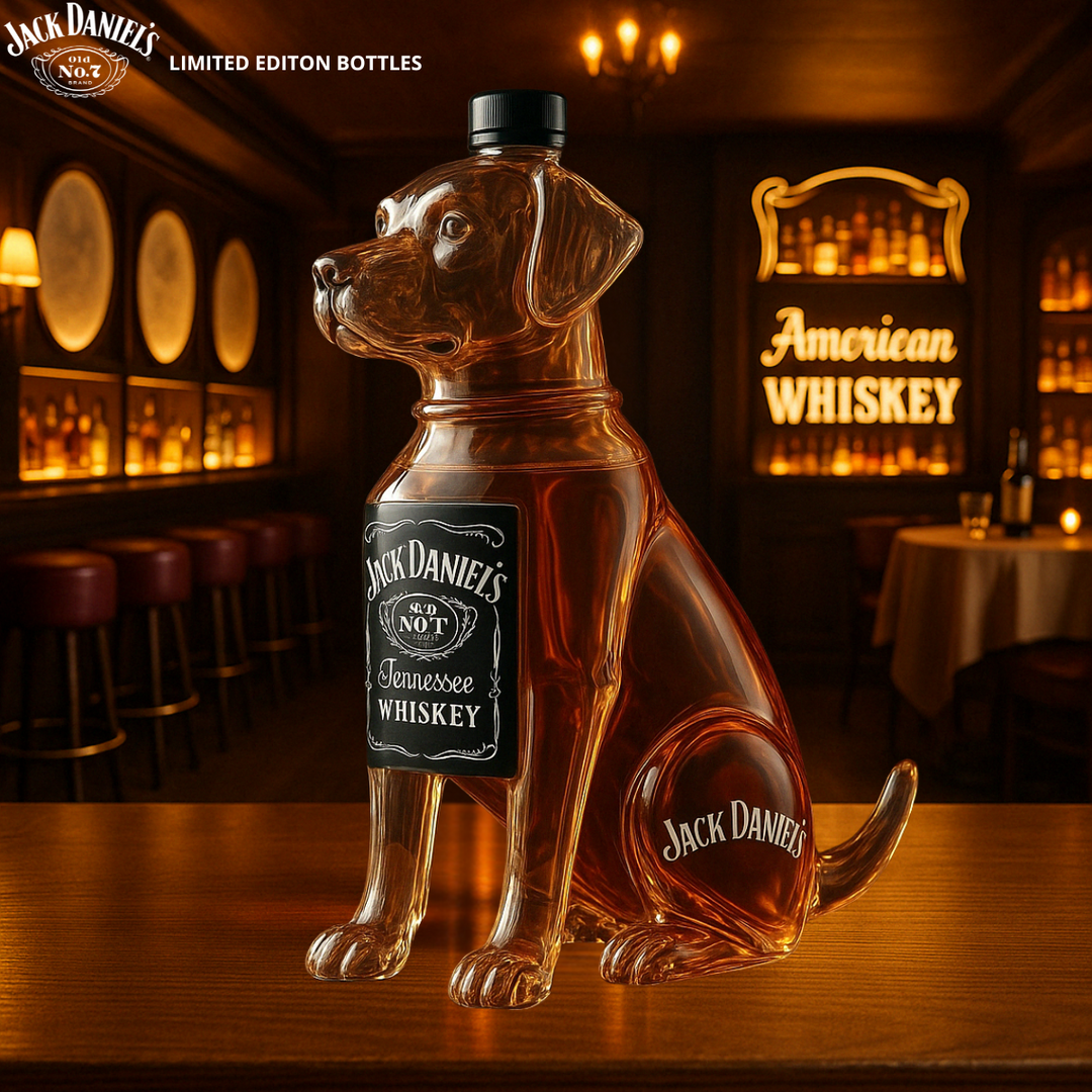 Butelka whisky w kształcie psa