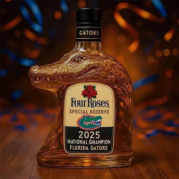 Karafka do whisky w kształcie krokodyla