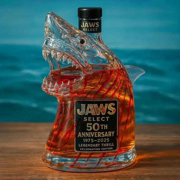 Limitowana edycja butelki whisky Shark Jaws Anniversary