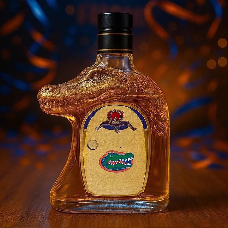 Karafka do whisky w kształcie krokodyla
