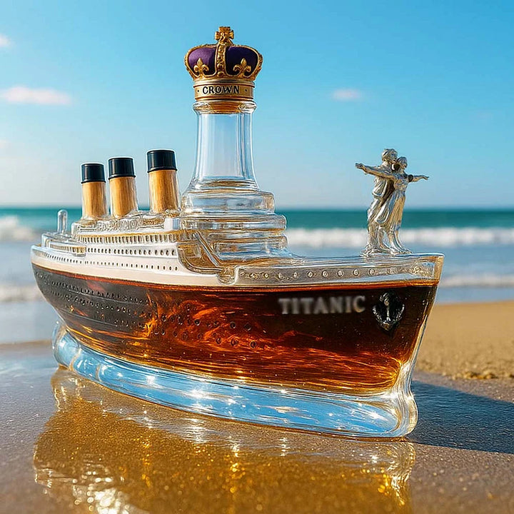 Romantyczna butelka whisky w kształcie statku