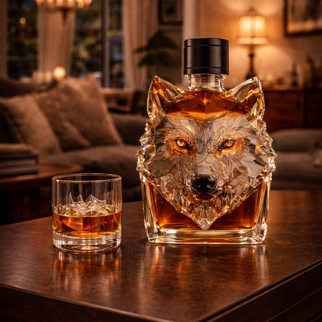 Butelka Whisky - Wersja z Głową Wilka