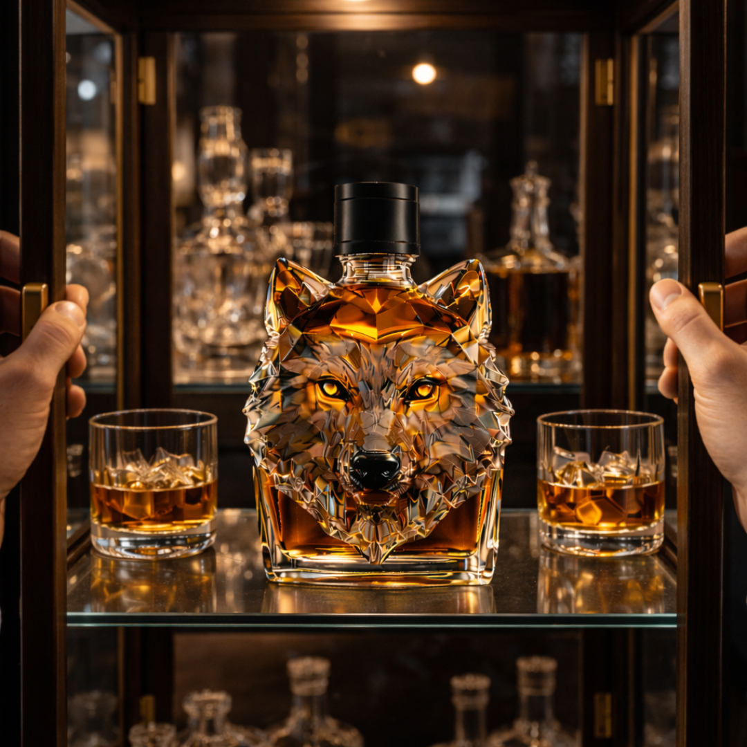 Butelka Whisky - Wersja z Głową Wilka