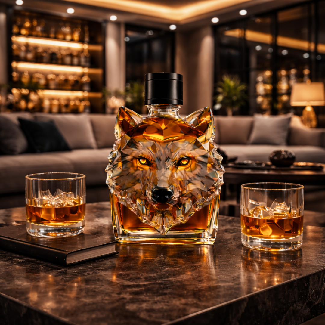 Butelka Whisky - Wersja z Głową Wilka