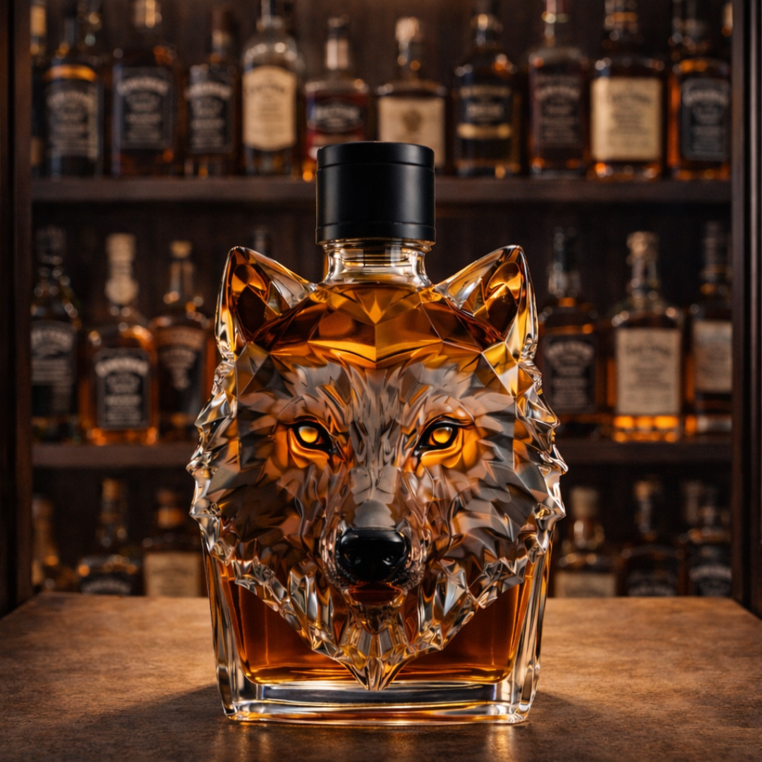 Butelka Whisky - Wersja z Głową Wilka
