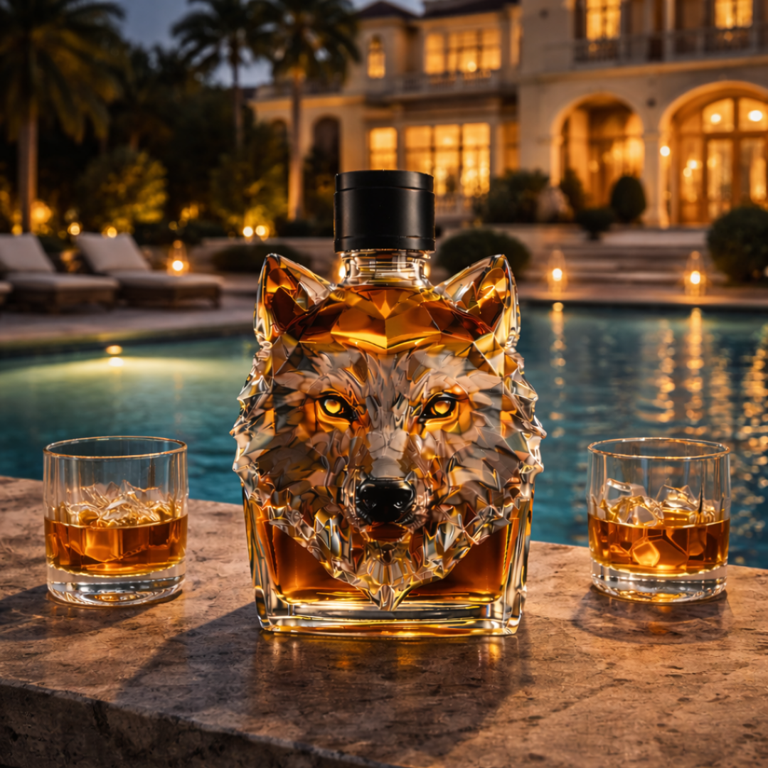 Butelka Whisky - Wersja z Głową Wilka
