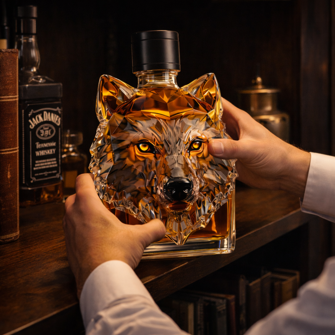 Butelka Whisky - Wersja z Głową Wilka