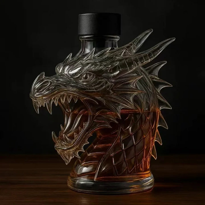 Karafka do whisky w kształcie głowy smoka