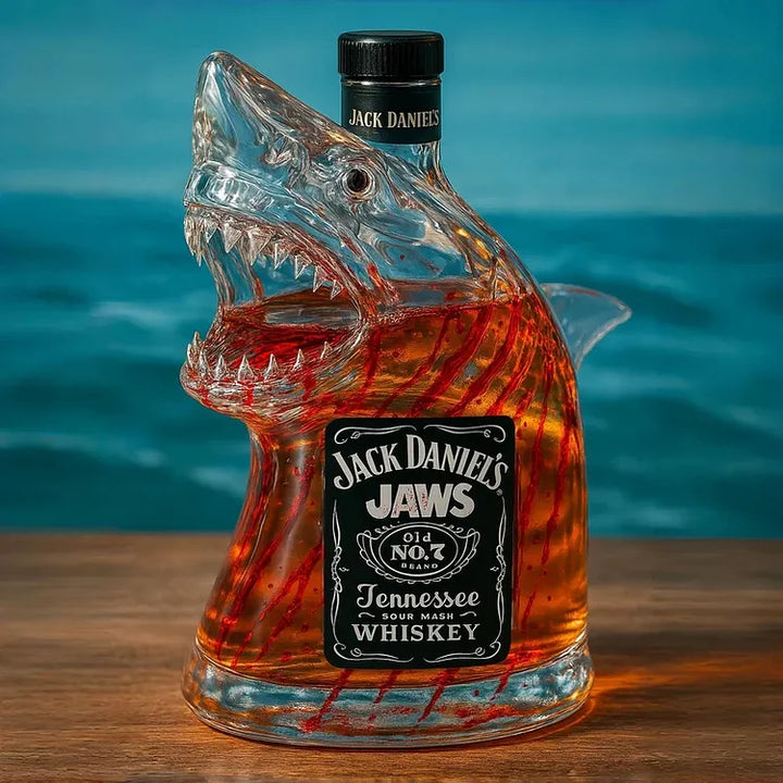 Limitowana edycja butelki whisky Shark Jaws Anniversary