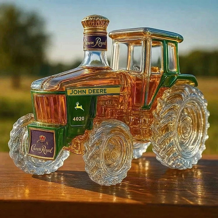 4020 Traktor szklana butelka whisky