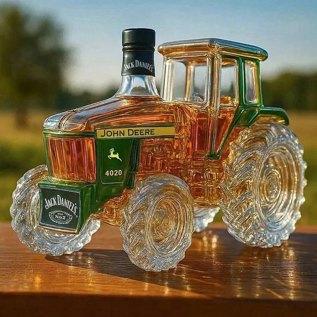 4020 Traktor szklana butelka whisky