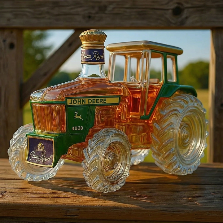 4020 Traktor szklana butelka whisky