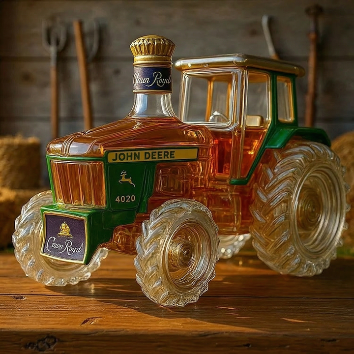 4020 Traktor szklana butelka whisky