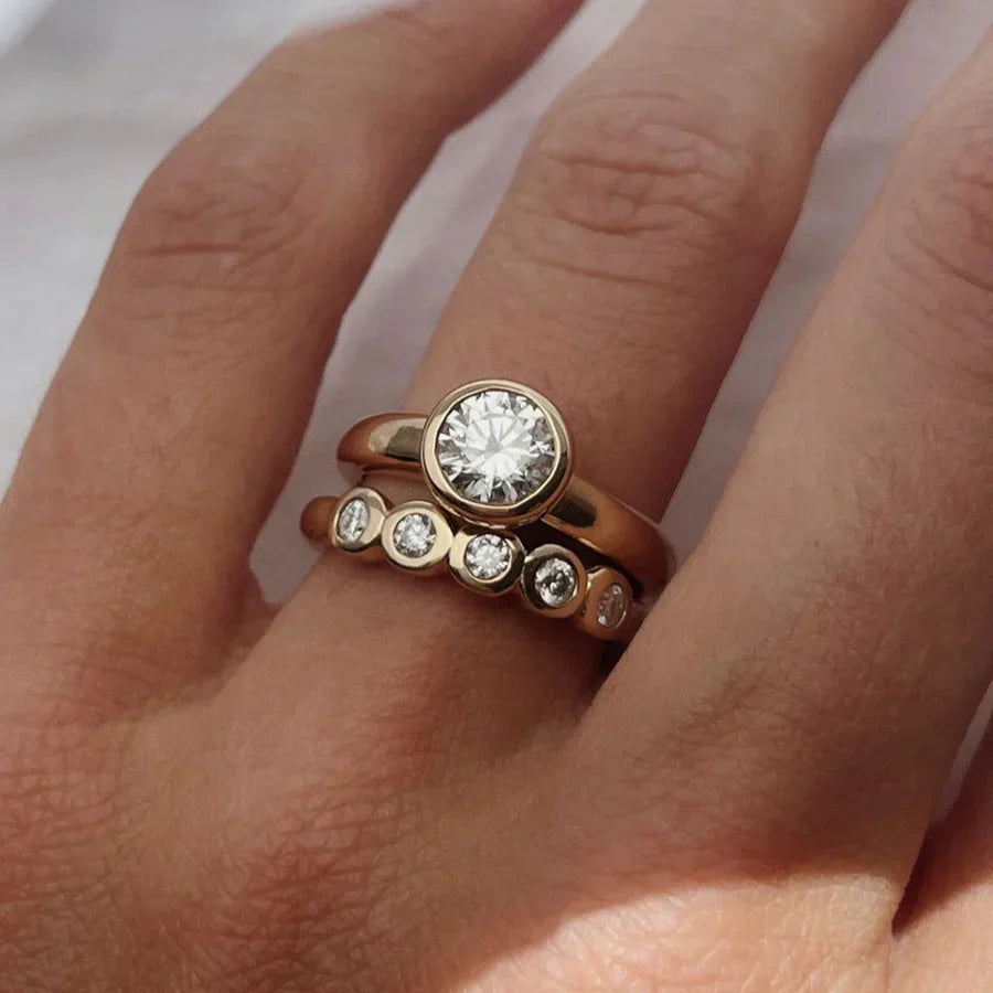 Ekskluzywny pierścionek diamentowy w stylu vintage